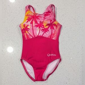 UK BRAND Quatro Quattro gymnastics dance Leotard Small SO CAL CALIFORNIA Strong